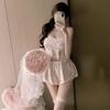 Sexy pajamas sexy deep V suspender top home shorts sweet little floral pajama set