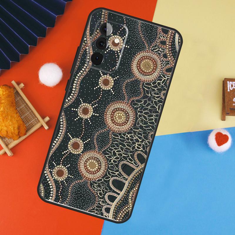 

Aboriginal Art Print Case For Samsung Galaxy A56 A36 A16 A06 A13 A33 A53 A52 A32 A12 A54 A34 A14 A15 A35 A55 A17 Samsung A73 5G