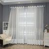 1PC White Embroidered Sheer Curtains Curtains for Living Dining Room Bedroom