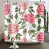 Floral Shower Curtain for Bathroom Vintage Flower Butterfly Waterproof Fabric Boho Bathtub Bathroom Curtain With Hooks 180x240