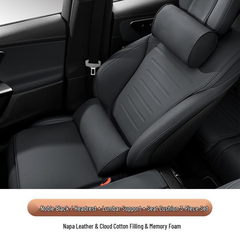 Maybach S-Class Bio-Cotton Car Seat Cushion Set with Headrest and Lumbar Support Pillow