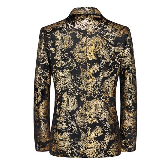 Fashion New Men's Casual Boutique Business Bronzing Design Evening Dress Suit / Male Slim Fit Blazers Jacket Coat