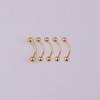 Stainless Steel Faux Lip Ring Curved Eyebrow nail Non-piercing Zirconia Lip Clip Lip Clip Cuff