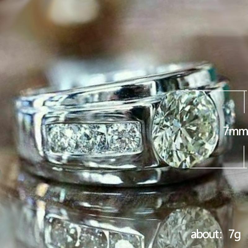 New Wedding Bands Rings for Women Luxury Inlaid Round Cubic Zirconia Proposal Engagement Rings Delicate Gift Trendy Jewelry