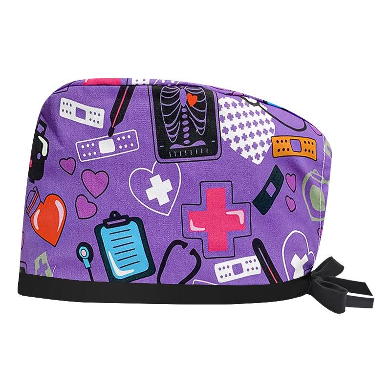 Women's Cotton Surgical Cap - Tie-up Medical, Dental, Salon, and Chemotherapy Head Coverings