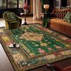 Retro Bohemian Persian Green Carpet for Living Room Comfortable Soft Non-slip Bedroom Rugs Classical Entrance Door Mat Washable