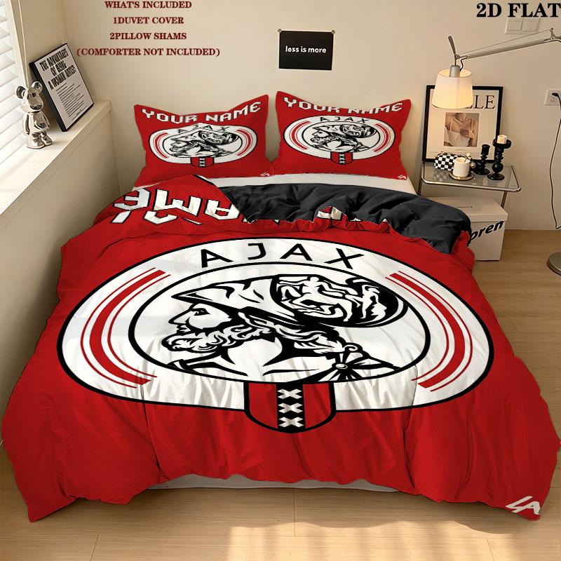 Custom Afc Ajax Bedding Quilt Set Quilt Cover Pillowcase Home Decoration Birthday Gift (1 * duvet cover + 2 * pillowcase, without core)