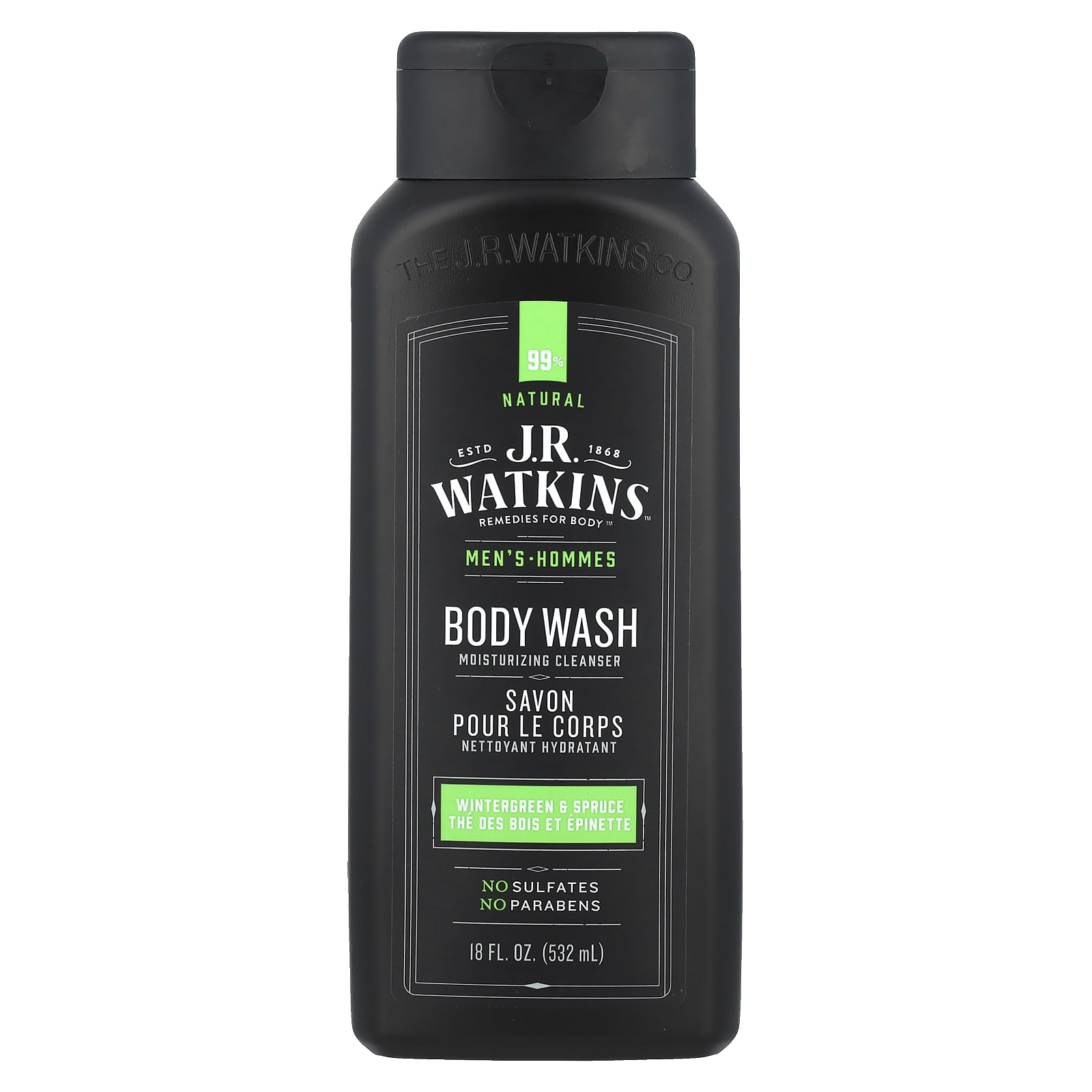 

Men s Body Wash, Wintergreen & Spruce, 532Ml (18Fl Oz)