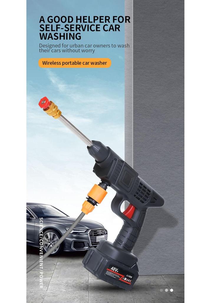 Portable High-Pressure Lithium Car Wash Water Gun