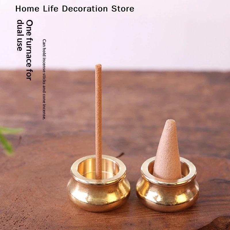 Buddhismus Räuchergefäß Messing Räucherduft Herstellung Mini Traditionelle Form Räucherhalter Für Yoga Meditation Raumduft