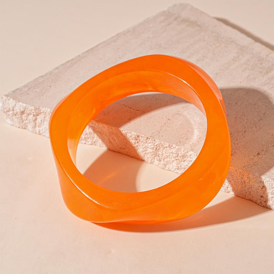 European and American color geometric resin bracelet, summer fresh and versatile bracelet, fashionable personalized simple jewelry