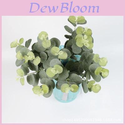 Silk Flower 16branch Eucalyptus Robusta Smith Bouquet For Garden Landscape And Wedding Decor