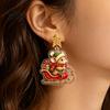 Christmas Mouse Earrings 1 Pair Cute Acrylic Earrings, 2D Flat Cartoon Animal Dangle Holiday Party Accessories Drop for Women, Glitter Star