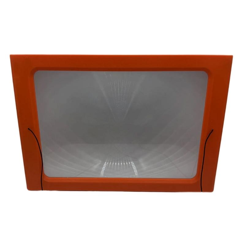 Thin Lens Desk Magnifier With Double Light Mode Foldable Full Page Magnifying Glass For Crafts Reading Close Work