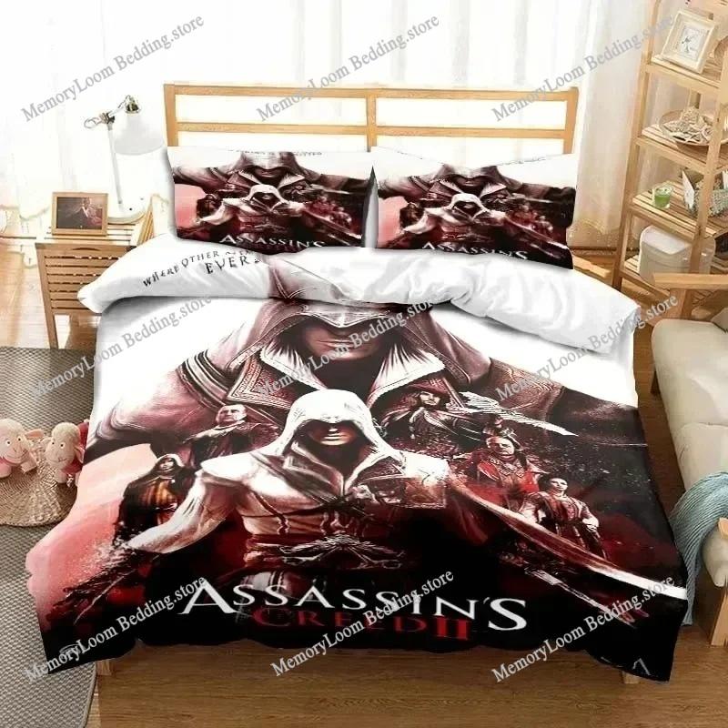 Game A-Assassin S Creed Art Bedding Set Gamer Duvet Cover Set Adult Boys Bedroom Single Double King Size Comforter Quilt Cover
