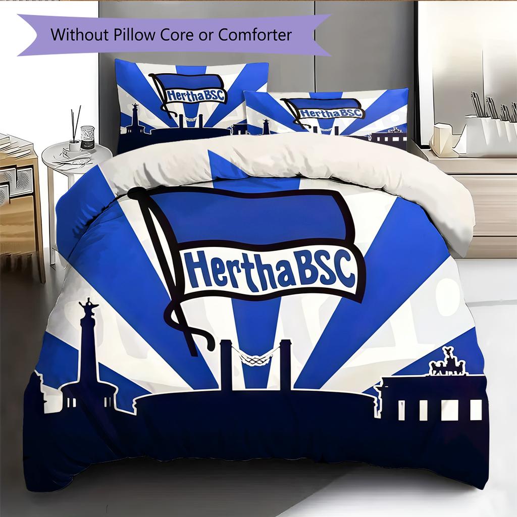 Biancheria da letto con motivo Hertha BSC Berlin Decorazione per la casa Regalo di compleanno (1 * copripiumino + 2 * federa, senza nucleo)