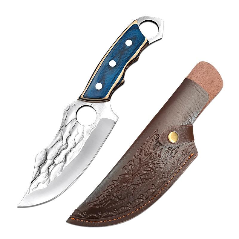 MYVIT Kitchen Knife Forged Boning Knife Butcher Knife Stainless Steel Cleaver Vegetable Fruit Knife Outdoor Camping Knife with Cover
