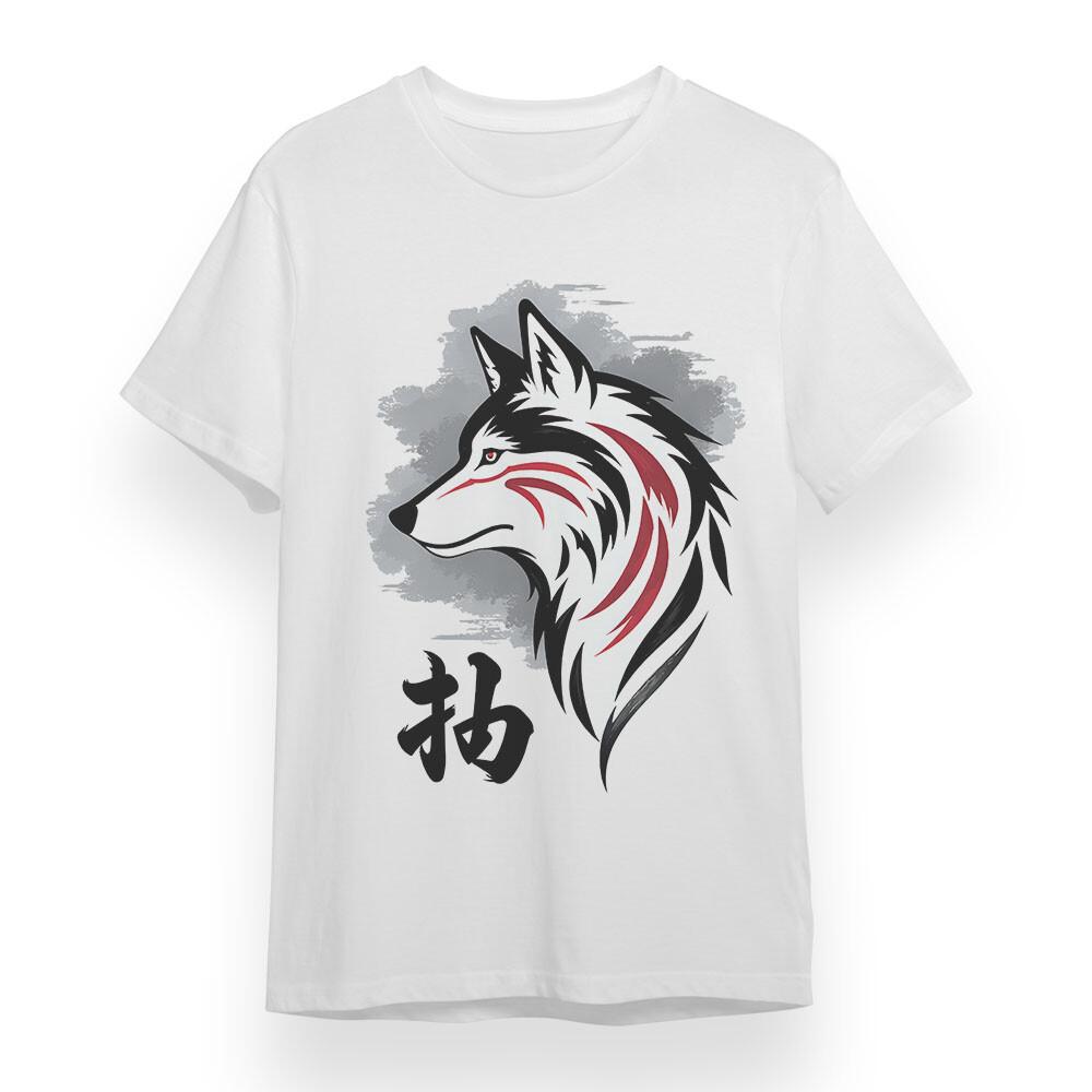 

Men s Plus Size T-shirt With Chic Wolf Soul Unisex White 100% Cotton Tee Summer S