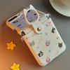 Moderne Koreanische Full Screen Niedliche Katze Solide Weiße Leder Handyhülle mit Ring für Galaxy Z Flip 8 Z Flip 7 Z Flip6 Rückseite