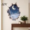 3D Holiday Wall Art Christmas Stickers, Decals for Living Room Bedroom And Party Decor Decor, Removable PVC Festive Home Entrance Classroom