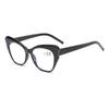 New fashionable women's reading glasses color bag flower high definition retro anti-blue cat eye reading glasses