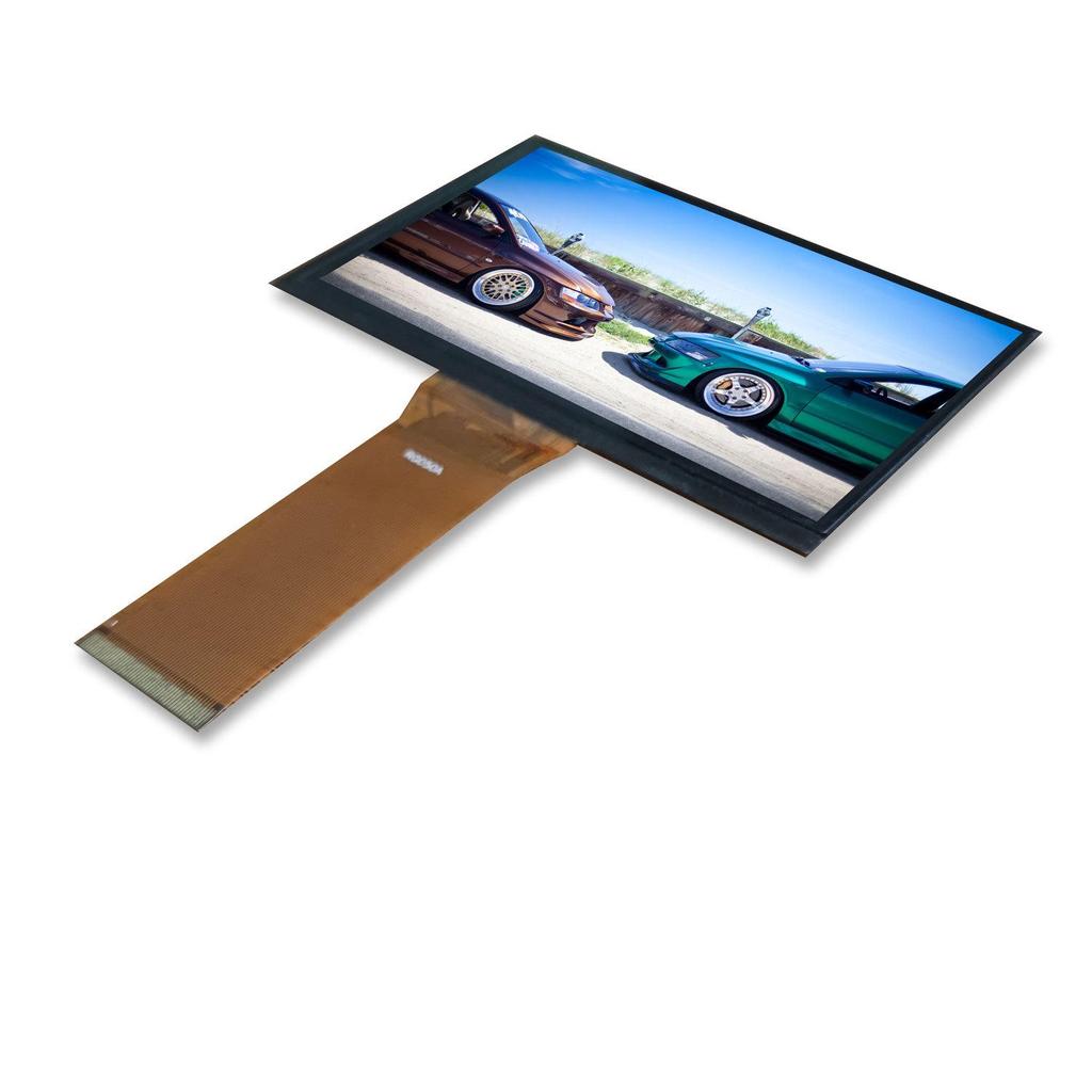 5-inch 800x480 LCD FOG Display Screen, High Brightness, HD Projection, Industrial Control Screen with Serial Port.