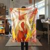 Blaziken  Print Flannel Blanket, High Quality Comfortable for All Seasons, Home Decor, Warmth and Comfort