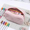 Large Capacity Pen Organizer Portable Makeup Bag Creative Students Stationery Bag School