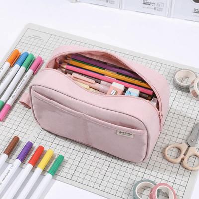 Large Capacity Pen Organizer Portable Makeup Bag Creative Students Stationery Bag  School