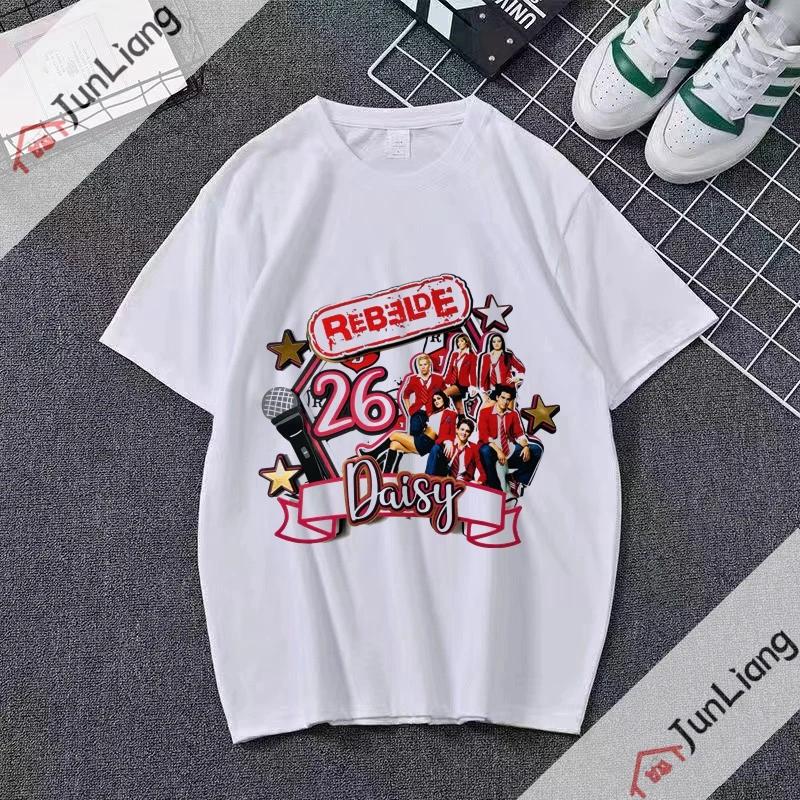 Happy Fashion Tshirt La Line Mens and Womens Style Street Tshirt Crewneck Casual Top Fashion Street Camisetas
