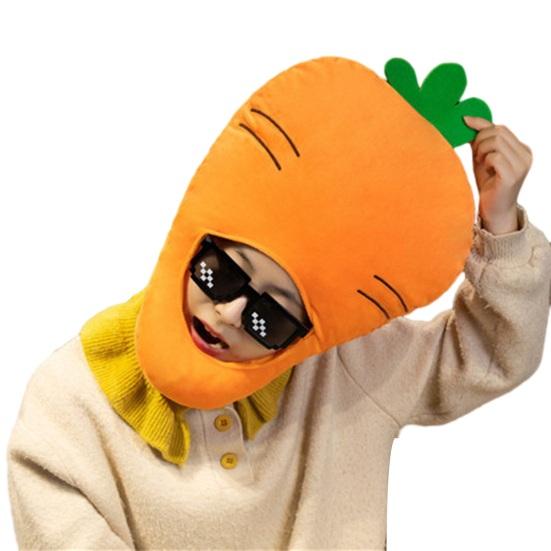 Foto clona Jasné barevné tvar ovoce jídlo Měkká plyšová pokrývka hlavy Otvor pro obličej Kostým internetové celebrity Párty rekvizita