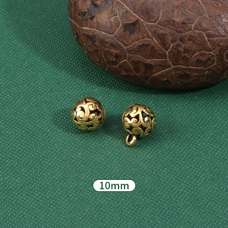 

10 шт. Китайский стиль ретро пуговицы чонсам круглая металлическая пуговица стиль Тан пуговица ханьфу декоративная рубашка китайский стиль пуговица маленькая 1 #retro gold-auspicious cloud [10mm]
