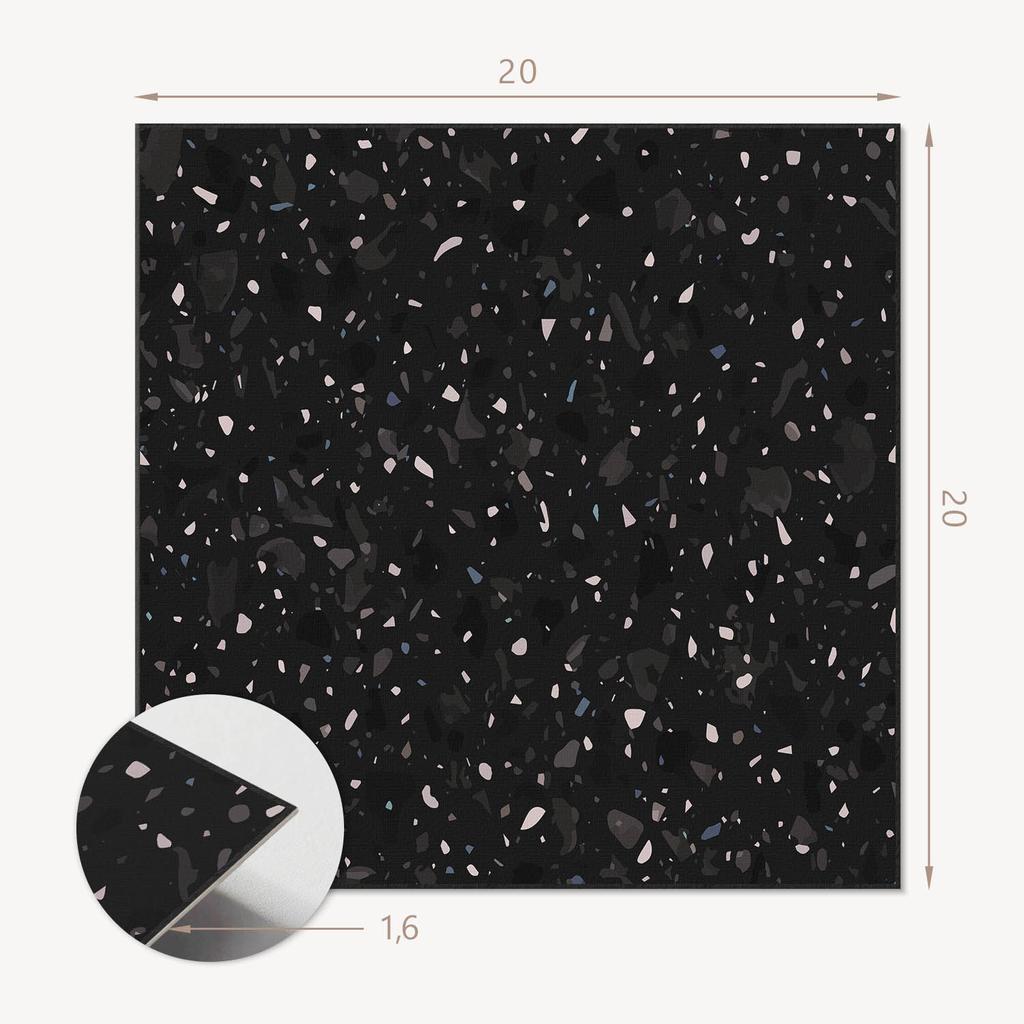 Komplet Kafelków Winylowych Prosty Montaż Abstrakcyjny Wzór Terrazzo 20X20X20 Cm