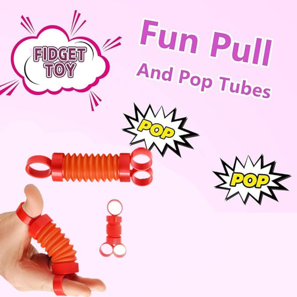 1pcs New Finger Pull Tube Poptubes Telescopic Sensory Pop Finger Movement Stretch Tube for Autism Stress Relief Toys Gifts