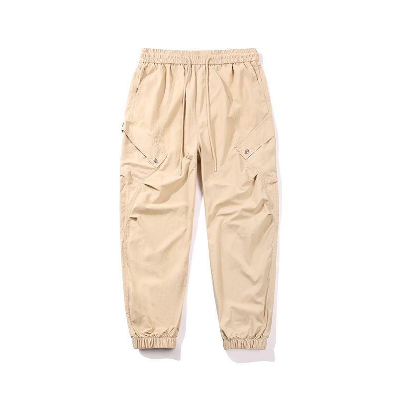 Simple Overalls Summer New Casual Loose Men's Nine-point Pants Retro Trendy Brand Men's High-end Men's Clothing