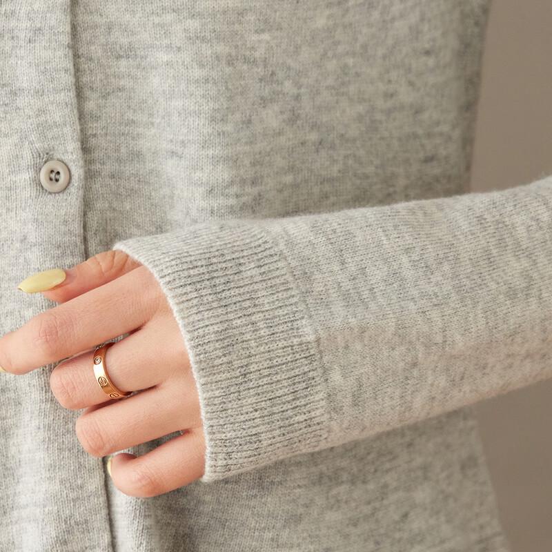 Srcr Women's Short Knitted Wool Cardigan