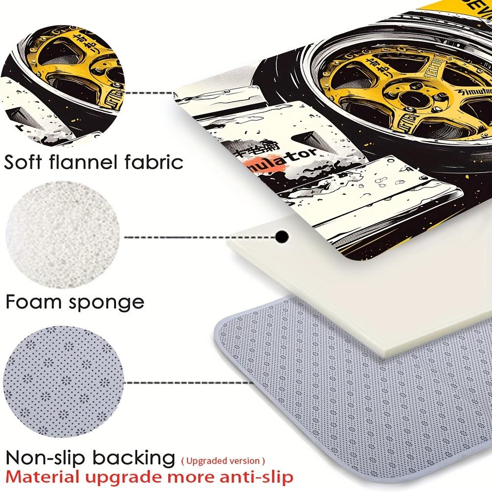Racing Wheels Printed Carpet Soft Noise Reduction Entrance Door Mats Bedroom Bathroom Doorway Mats Home Decoration