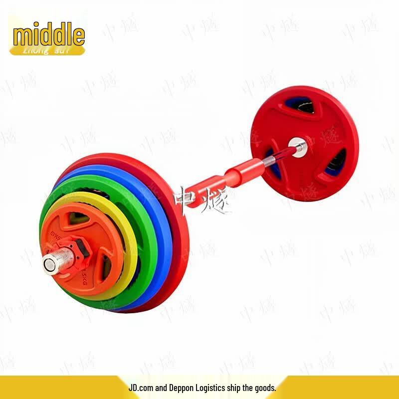 ZhongSui Rubber Hand-Grip Barbell Weight Plate