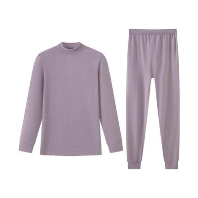 Yiershuang Women's 100% Cotton Semi-High Neck Thermal Underwear Set