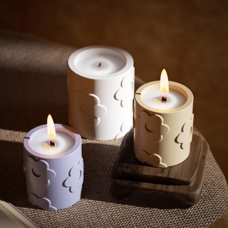 Multifuntional Craft Mold Storage Bowl Moulds Flower Pattern Vase Molds for Making Resin or Plaster Candle Holders