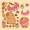 8Sheets Cute Capybara Puzzle Stickers Make-A-Face Assemble Funny Cartoon Decal Assemble Diy Jigsaw Children Boys Toys
