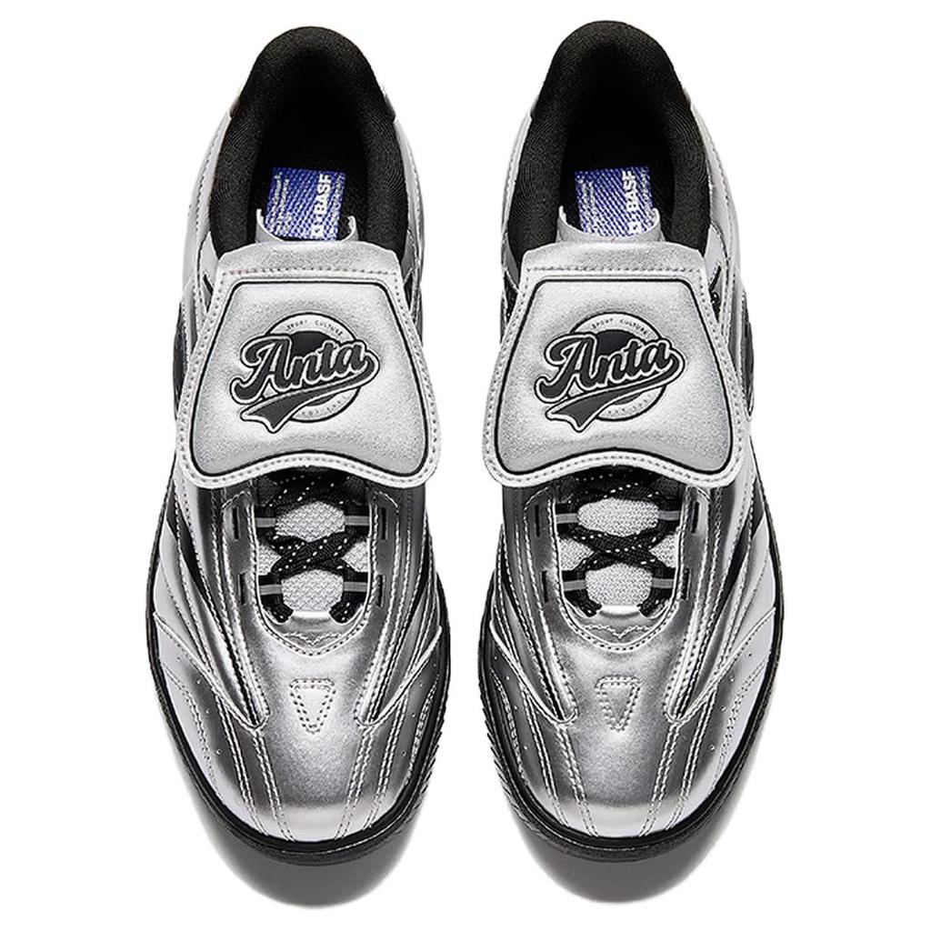 Anta Life Series Casual Comfortable Jump Cover Plus Shock Absorbing Wear Resistant Low Top Skate Shoes Men sneaker Silver Black 912638010-3