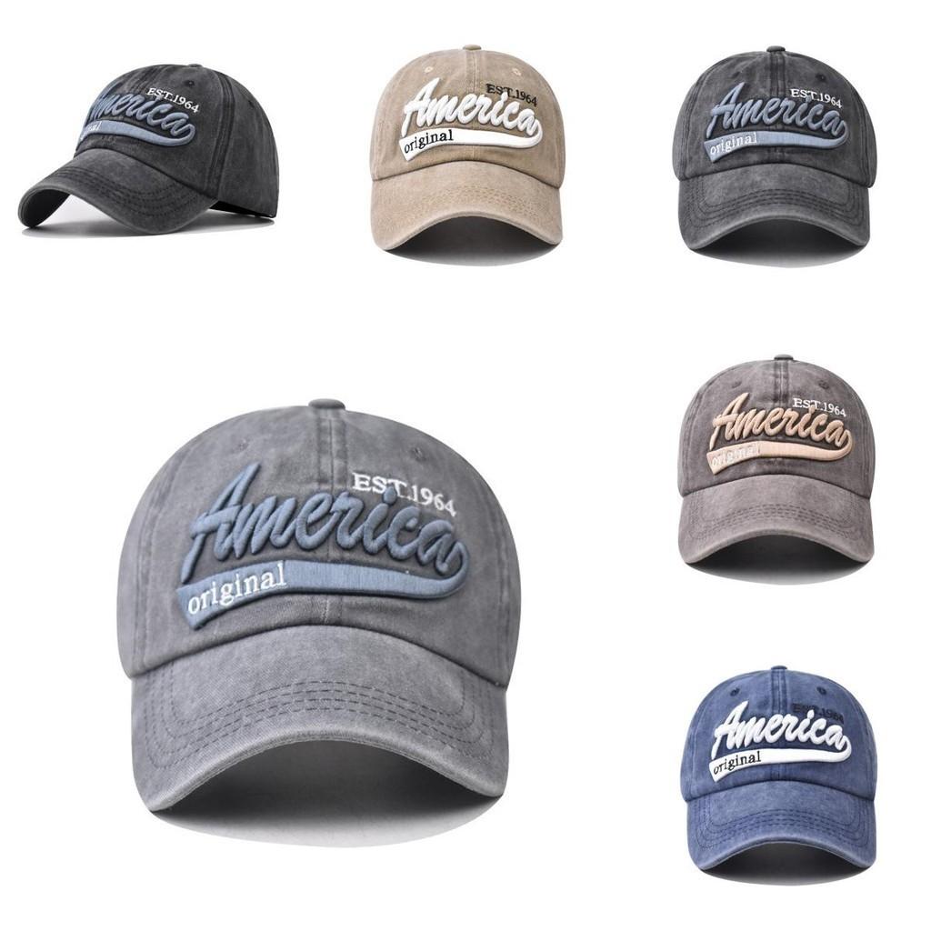 Baseball America Cotton Cap With Embroidered Flag Design For Men Women And