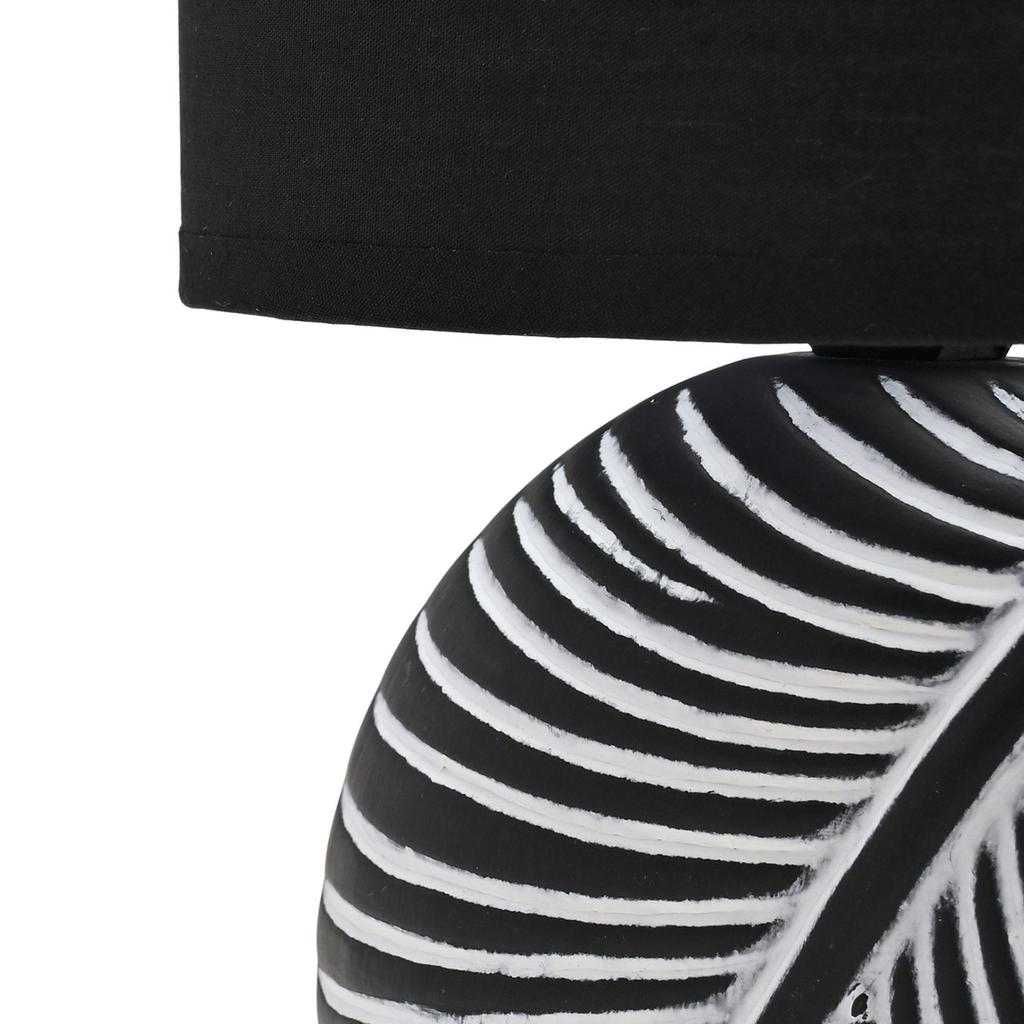 Hestia Black Circle Leaf Lamp - 24cm