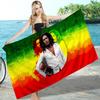 Bob Marley Rasta Löwe Mikrofaser Bedrucktes Strandtuch Bergsteigen Yoga Strand Schwimmen Laufen Saugfähiges Weiches Handtuch