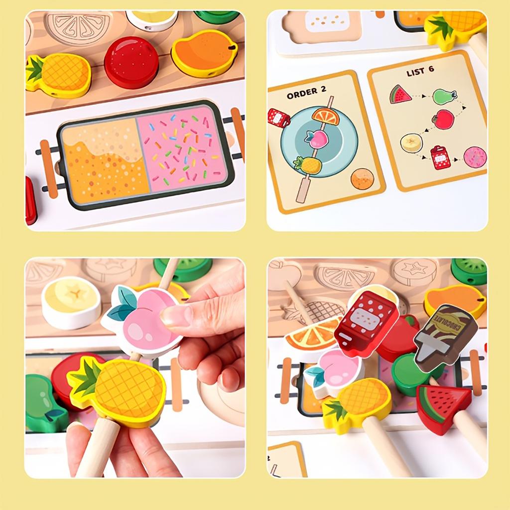 Children's Wooden Early Education Fruit Three-dimensional Puzzle Toys