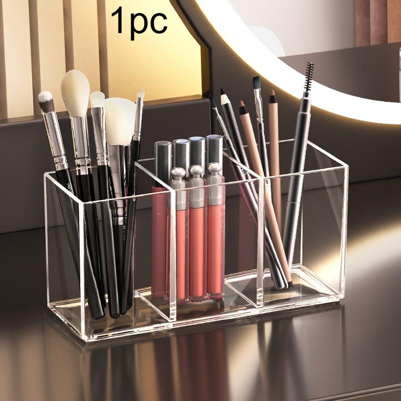 Průhledný organizér na make-up Kosmetické úložiště Úložiště na rtěnky Štětce Produkty péče o pleť Úložiště na štětce na make-up Stolní úložiště Držák na tužky