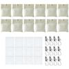12pcs Reinforced Canvas Sandbags Auto Closing Design Includes Metal Clip Outdoor Windproof Tablecloth For Curtains