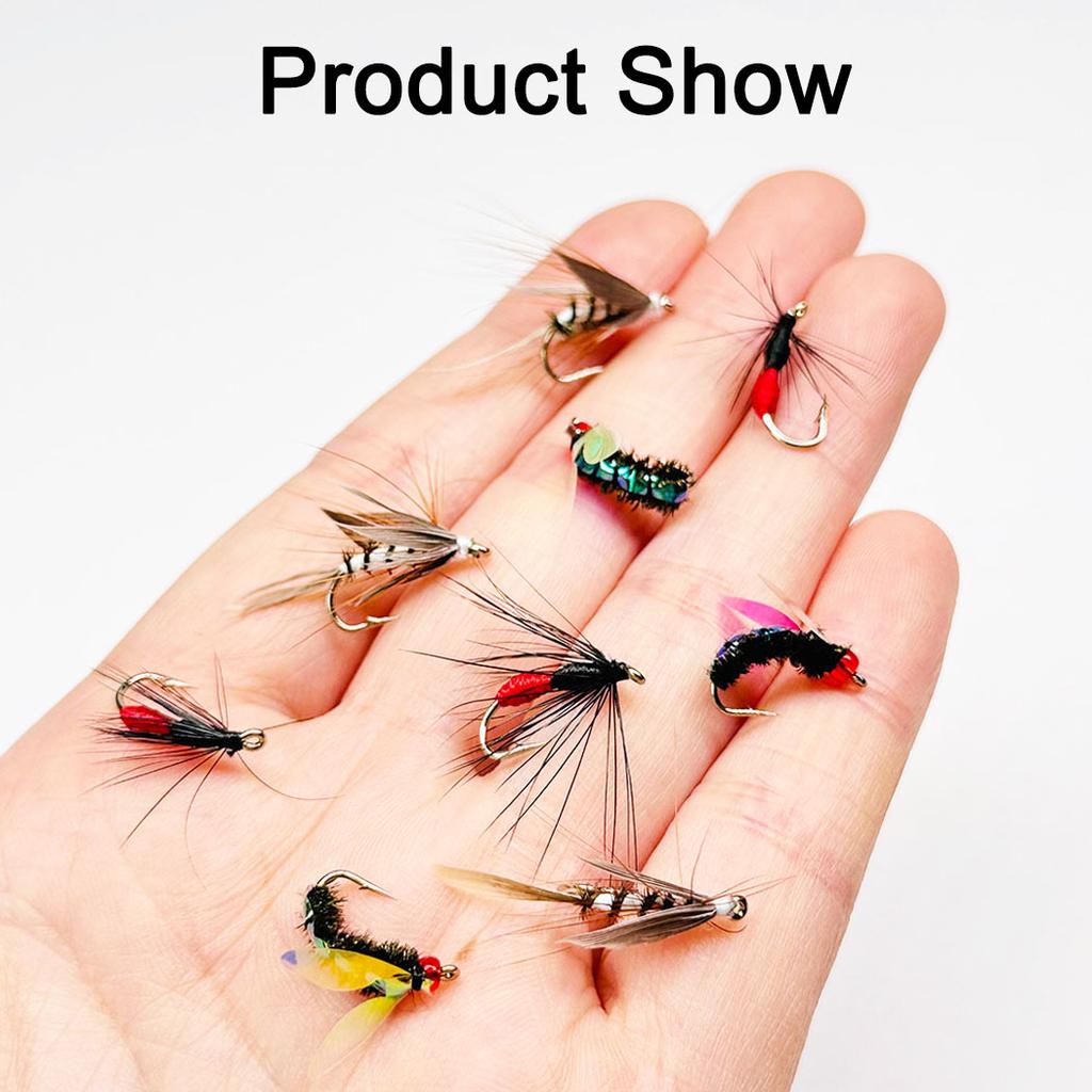 3Box Bundle(Total 9Pcs Flies)- Fly Fishing Flies Artificial Wet Flies Bait for Trout/Bass Artificial Nymphs Bait Fish Bait