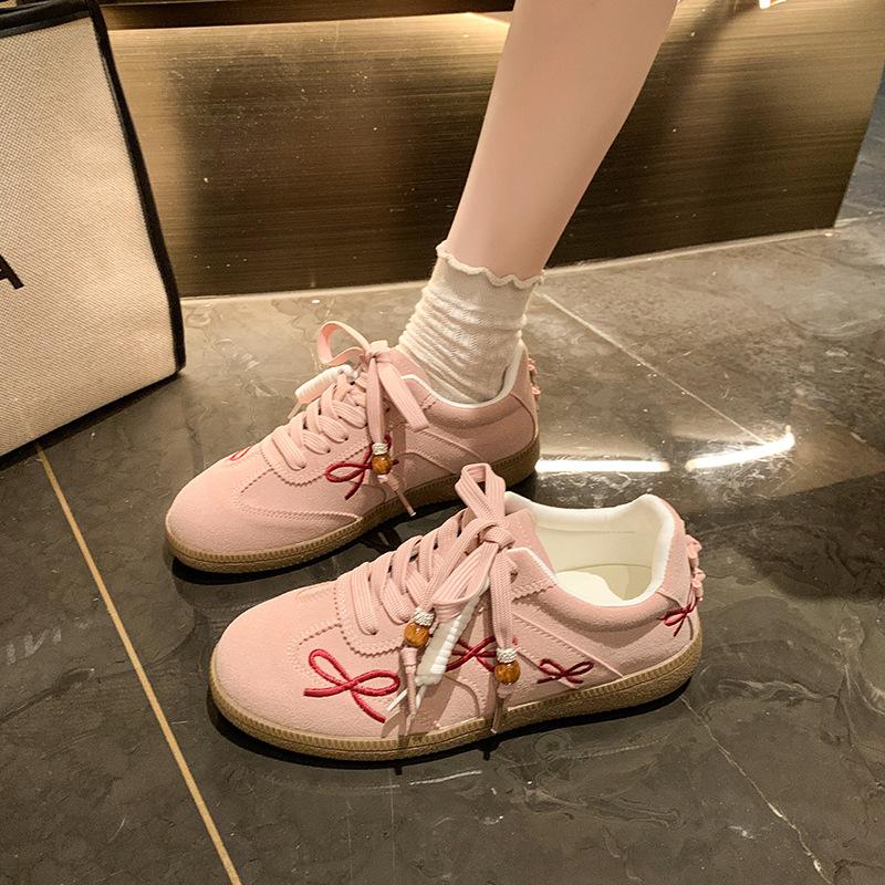 Star with the same 2025 new butterfly music note training shoes Forrest Gump shoes casual shoes flat shoes women